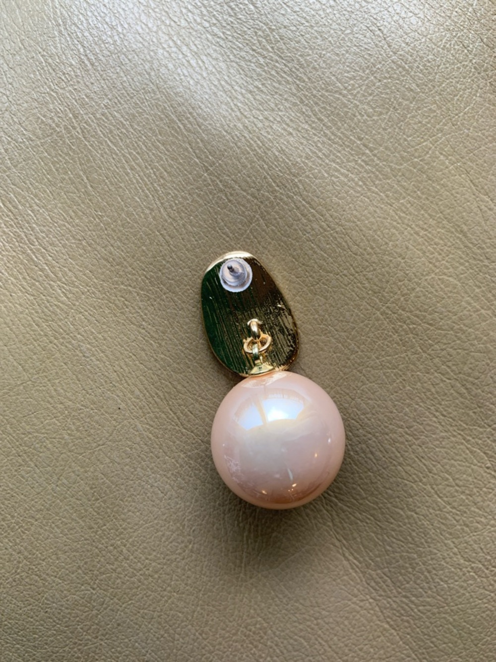 Pink Pearl Drop Earrings - Picture 6 of 6